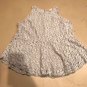 Lace Peplum-Style LOFT Tank